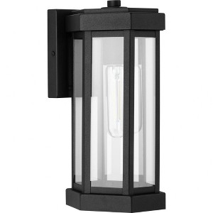 Progress Lighting Ramsey 1-Light Outdoor Wall Lantern, Textured Black, Clear Glass Panels, Steel - 1 of 1