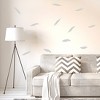 Unique Bargains Removable Feather Shape PVC Material Wall Stickers 5.31" x 1.46" 12 Pcs - 3 of 4