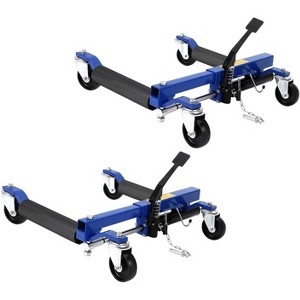 GOCAPTAIN Car Wheel Dolly Jack, Wheel Dolly with Hydraulic Tire Jack & Twin Rollers, Rollers with Foot Pedal for Tire Auto Repair Moving - Set of 2 - 1 of 4