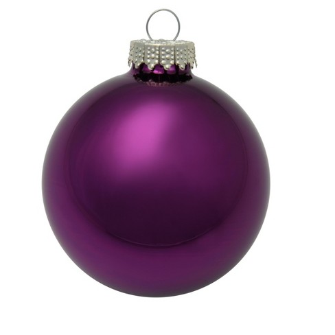 Purple Christmas Ornament, Glass Christmas Tree Ornament
