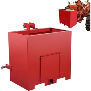 COZONY 3 Point Ballast Box, 800 lbs Capacity, Cat 1 Heavy Duty Steel, 2" Hitch Receiver, Quick Hitch Loader Attachment for Tractor, Skid Steer, Farm - 1 of 4