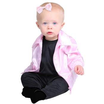 HalloweenCostumes.com 12-18 Months  Girl  Grease Pink Ladies Costume for Babies., Black/Pink