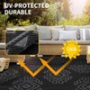 Outdoor Waterproof Rug - Reversible  Plastic Straw Mat for Patio, Camping & RV (UV Resistant,Foldable,Includes Carry Bag & Stakes) - 2 of 4