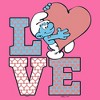 Girl's The Smurfs Love and Hearts Cropped T-Shirt - 2 of 3