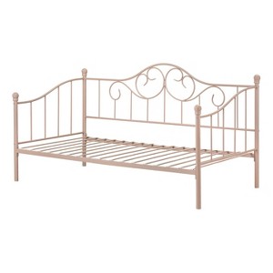 HomeStock Metal Daybed with Metal Slats Pink Lily rose - 1 of 4