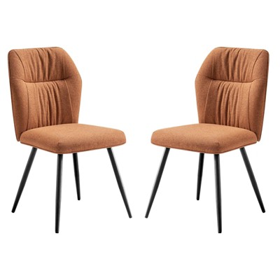AMERLIFE Upholstered Dining Chairs, Curved High Back Modern Kitchen Chairs