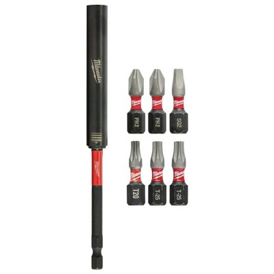 Milwaukee 48-32-4518 SHOCKWAVE 7-Piece Impact Magnetic Drive Guide Set