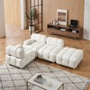 90.6'' Technology Cloth L-Shaped Sectional Sofas with Foldable Design, Waterproof and Scratch Resistant, Includes Pillow - 3 of 4