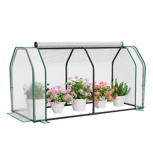 Tangkula Portable Mini Greenhouse Plant Greenhouse Tent With Roll up Zippered Door Indoor Outdoor Green Hot House Sun Protection Target