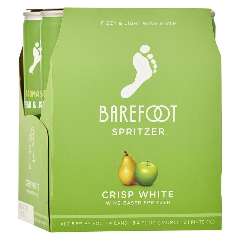 Barefoot Refresh Crisp White Wine-Based Spritzer - 4pk/250ml Cans, 1 of 5