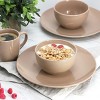 Gibson Home Everyday Plus 12 Piece Stoneware Dinnerware Set in Cream - 3 of 4
