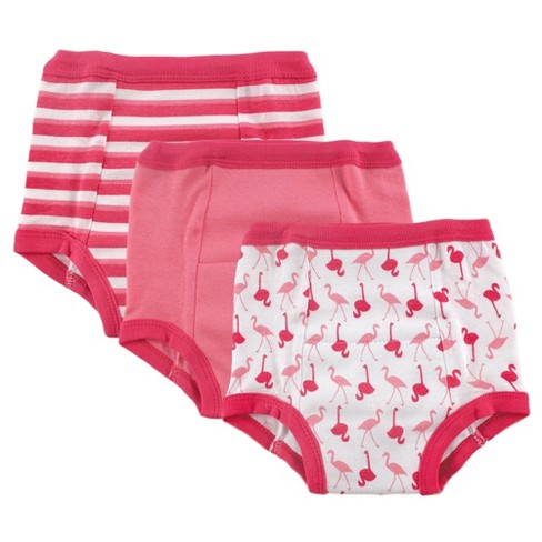 Luvable Friends Baby And Toddler Girl Cotton Training Pants, Flamingo :  Target