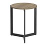 NicBex Round Retro Side Table Modern Coffee Table with Metal Frame and Wooden Tabletop for Bederoom and Living Room - 4 of 4