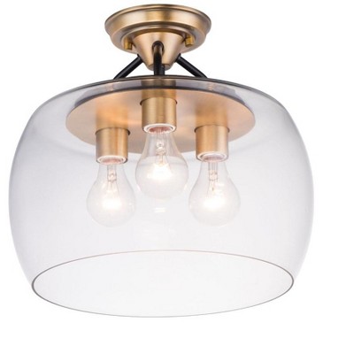 Maxim Lighting Goblet 3 - Light Semi-Flush Mount in  Bronze/Antique Brass