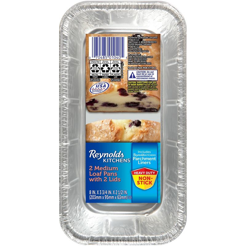 Reynolds Loaf Pans with Parchment Liners &#38; Lids - 2ct, 1 of 6