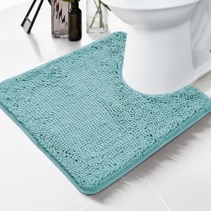 Deconovo Plush Chenille Bath Rug Non-Slip, Washable Comfort Mat - 1 of 4