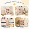 Arceso Kids Dress Up Storage with Flower Mirror, Open Hanging Closet Wardrobe for Children, Kids Armoire & Costume Organizer for Bedroom Playroom - 4 of 4