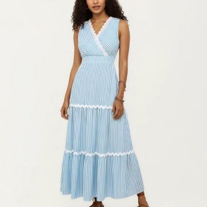 green emerald velvet dress Striped Shirt Dress-Blue White Flowy | Women's Dresses