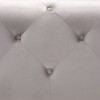 Calvetti Velvet Button Tufted Cocktail Ottoman Gray - Baxton Studio: Modern Upholstered Square Bench, 250lb Capacity - 2 of 4