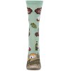Memoi Women's Wine Country Rayon From Bamboo Crew Socks Mint 9-11 - 2 of 3