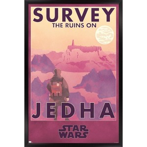Trends International Star Wars: Jedha - Survey The Ruins on Jedha Framed Wall Poster Prints - 1 of 4