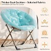 Comfy Oversized Saucer Chair, Soft Plush Fabric Reading Lounger for Adults, Stable X-Large Metal Frame Foldable Accent Lazy Chair - 4 of 4