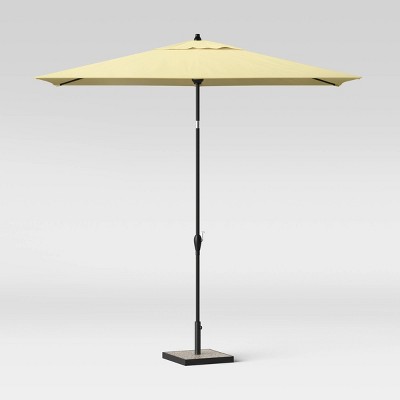 6.5'x10' Rectangular Patio Umbrella Sunshine - Black Pole - Threshold™