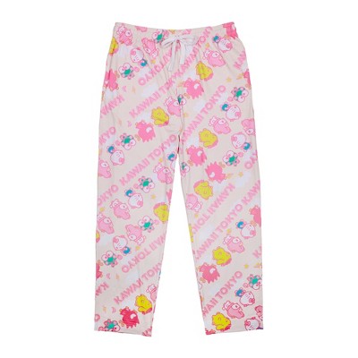 Hello Kitty Friends Multi-Colored AOP Womens Sleep Pajama Pants