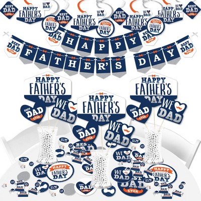 Big Dot of Happiness Happy Father's Day - We Love Dad Party Supplies - Banner Decoration Kit - Fundle Bundle