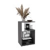 NicBex 25" High 3-Tier Shelf Side End Table,Dark Walnut Coffee Table End Table for Living Room,Bedroom - 3 of 4