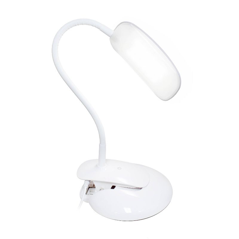 LED Flexi Rounded Clip Light Table Lamp (Includes LED Light Bulb) - Simple Designs, 3 of 12