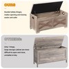 Whizmax Wood Storage Bench, Farmhouse Entryway Chest with Seating & Safety Hinge, Multi-Functional Trunk for Bedroom, Living Room, Grey - 4 of 4