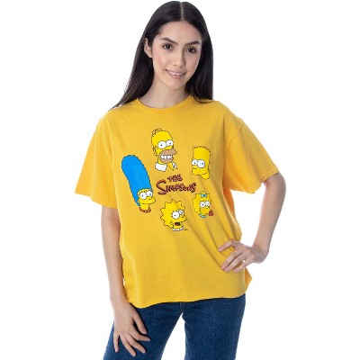 Seven Times Six The Simpsons Womens' Circle Pose Mineral Wash Skimmer T ...