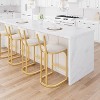 Bar Stools Set of 4, Counter Height Bar Stools, Upholstered Curved Back with Metal Frame,Island Chairs for Kitchen Dining Room - 3 of 4