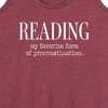 Women's - Instant Message - Reading Favorite Procrastination Graphic Racerback Tank - 2 of 4
