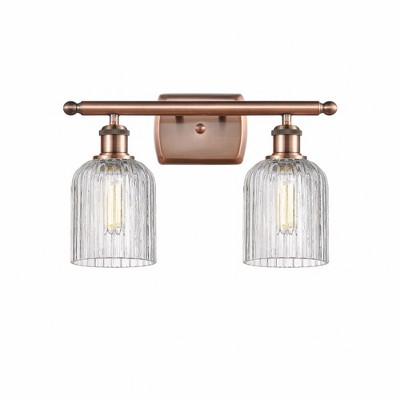 Bridal Veil - 2 Light Bath Vanity In Art Deco Style-10 Inches Tall and 15 Inches Wide