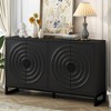 Bella Depot 58.2" Wooden Sideboard Cabinet with Rubberwood Veneer and Adjustable Shelves - 2 of 4