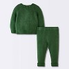 Baby 2pc Christmas Holiday Fair Isle Sweater and Pants Set - Cloud Island™ Green - 2 of 4