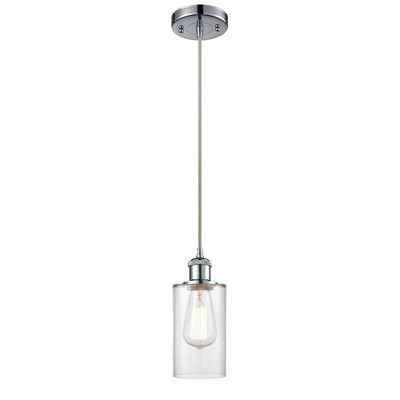 Clymer - 1 Light Cord Hung Mini Pendant In Art Deco Style-10 Inches Tall and 3.88 Inches Wide