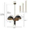 LLHZSY 24" Pendant Chandelier 3-Light Fixture for Dining Room Kitchen Living Room - 3 of 4