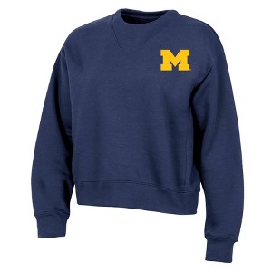 NCAA Michigan Wolverines Women's Fashion Fleece Sweatshirt - 1 of 3
