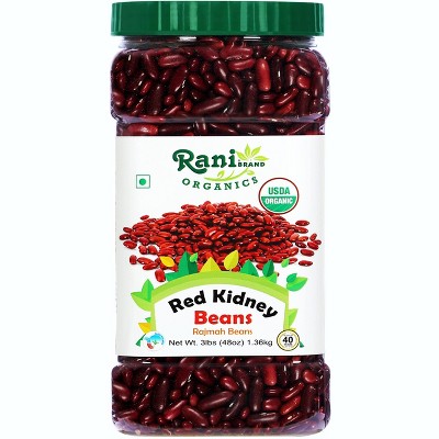 Organic Red Kidney Beans (Rajmah Beans) Light - Rani Brand Authentic Indian Products