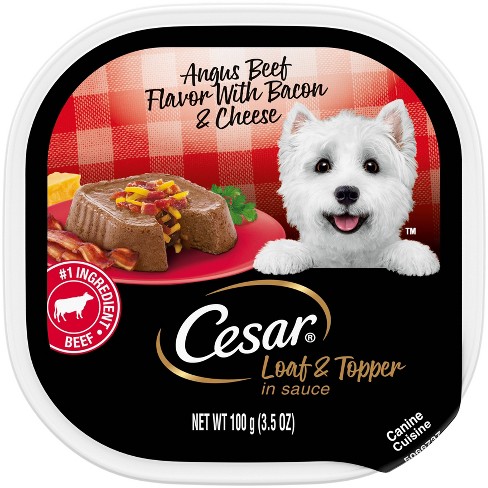 Cesar Loaf Topper In Sauce Angus Beef Flavor With Bacon Cheese