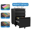 YONWAY 3 Drawer Metal File Cabinet, Vertical Filing Cabinet with Lock, Mobile File Storage Cabinet, for Letters/Legal/A4, for Home Office and School - 2 of 4