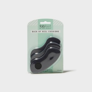 Fab Feet Women's by Foot Petals Back of Heel Insoles Shoe Cushion Black - 3 pairs - 1 of 4