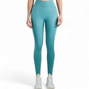 Anna-Kaci Active Women's High Waist Ribbed Seamless Leggings with Sculpting Fit - 1 of 4