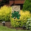 Briarwood Lane Happy St. Patrick's Day Shamrock Burlap Garden Flag 18" x 12.5" - 4 of 4