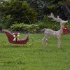 Christmas Pre-Lit Gold Glitter Reindeer & Sleigh Set - 2 of 2