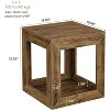 Tribesigns  2-Tier Storage Shelf Square End Table, Farmhouse Side Table, 22" Tall Nightstand for Bedroom, Office, Easy Assembly - 2 of 4