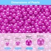 Unique Bargains No Hole ABS Round Faux Pearl for Vase Fillers DIY Home Decoration 1000 Pcs - 2 of 4